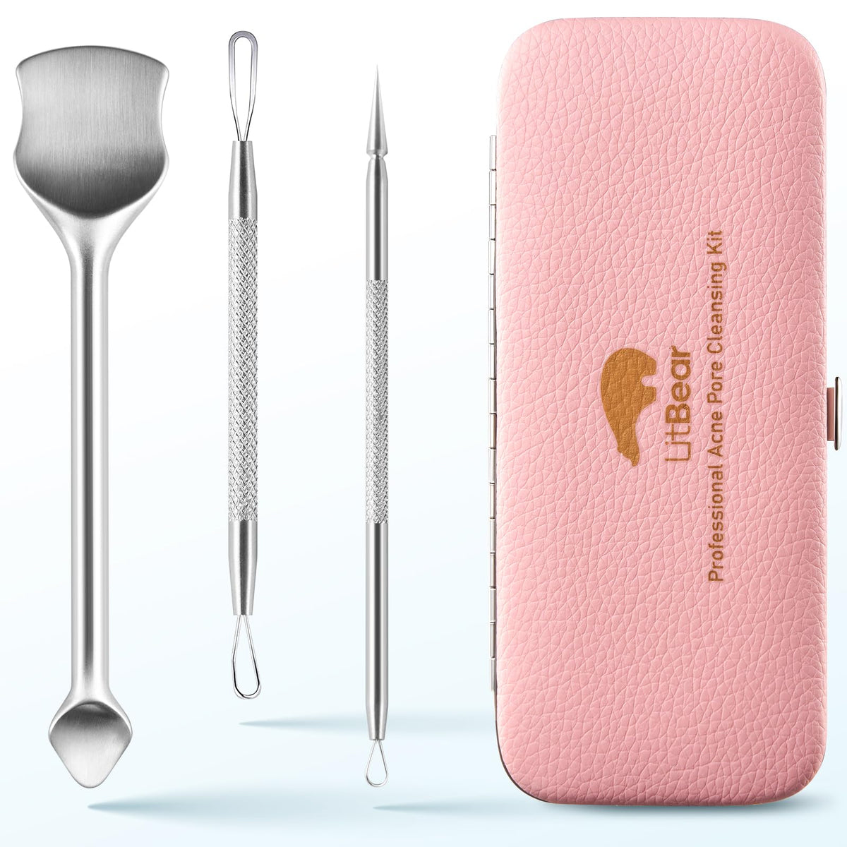 LitBear Pore Prep Tool enfocado en nariz para poros limpios y suaves.