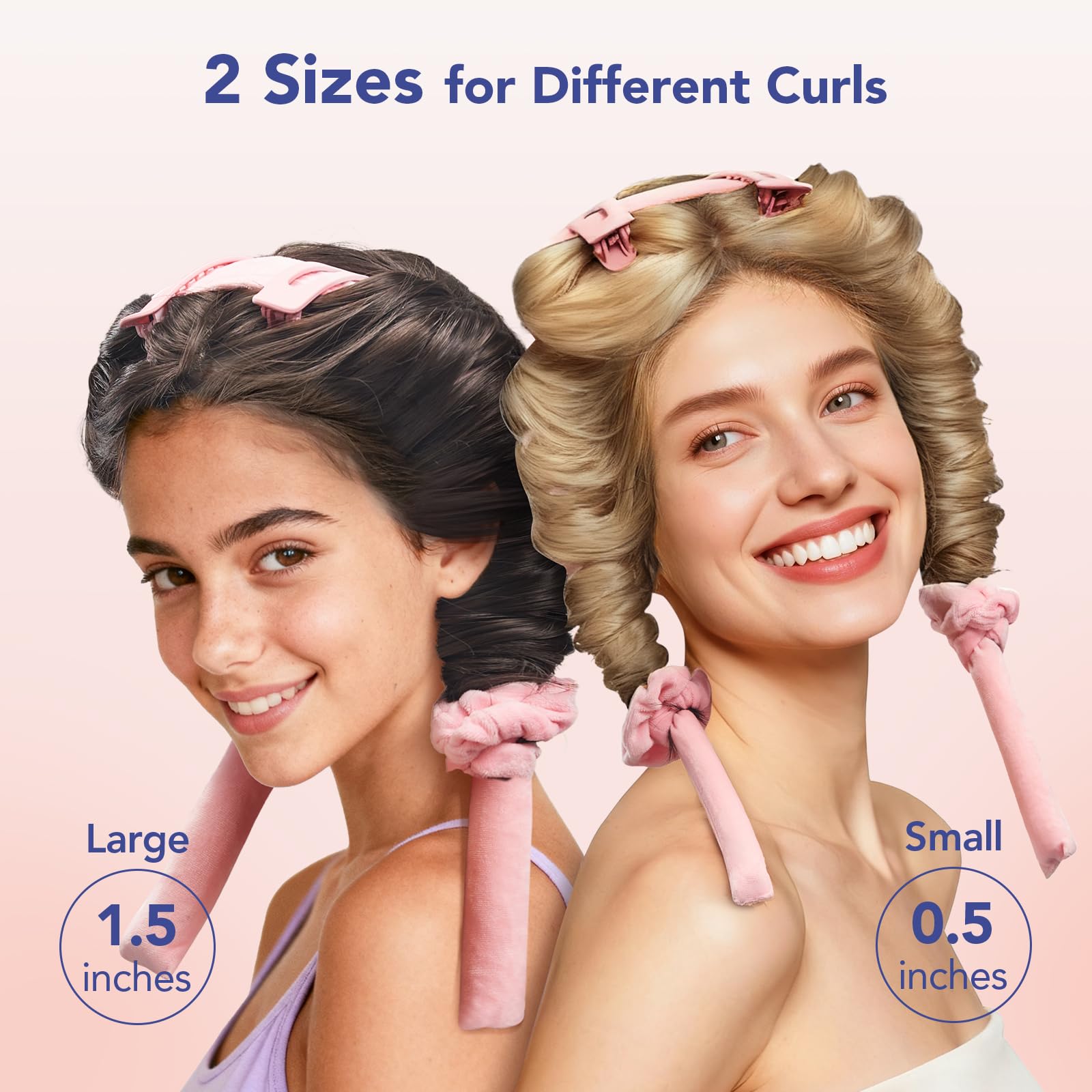 LitBear rodillos sin calor de 0,5 pulgadas para curls definidos sin calor