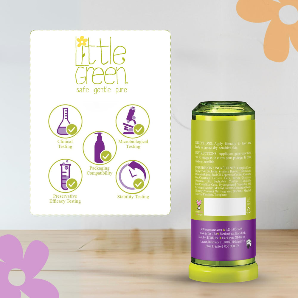 Aceite de jojoba Little Green equilibra la piel sensible.