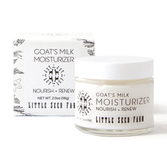 Crema facial Little Seed Farm en frasco, hidratación suave para la piel