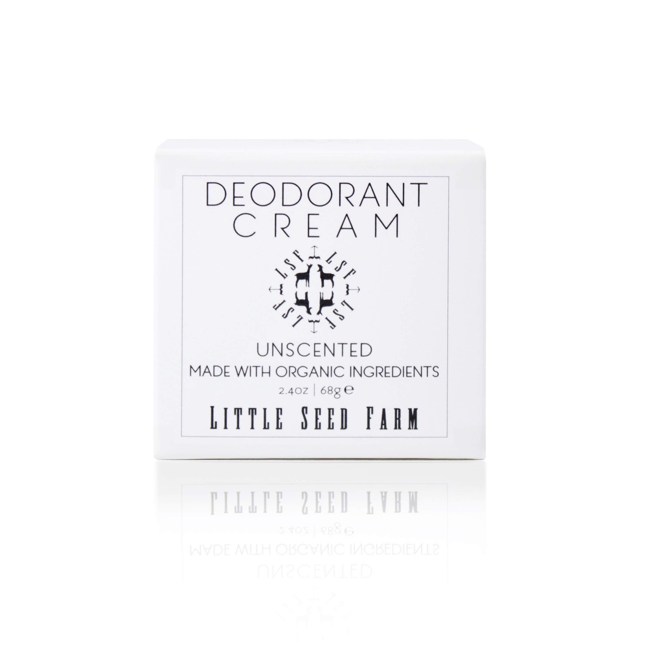 Little Seed Farm desodorante crema sin fragancia en empaque listo para uso diario