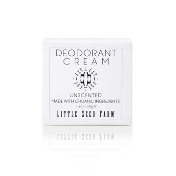 Little Seed Farm desodorante crema sin fragancia en empaque listo para uso diario