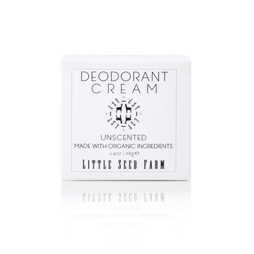 Little Seed Farm desodorante crema sin fragancia en empaque listo para uso diario