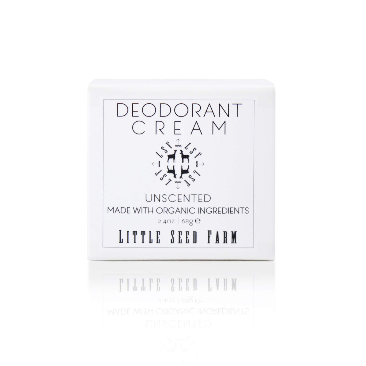 Little Seed Farm desodorante crema sin fragancia en empaque listo para uso diario