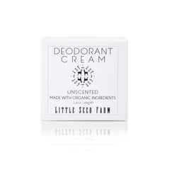 Little Seed Farm desodorante crema sin fragancia en empaque listo para uso diario