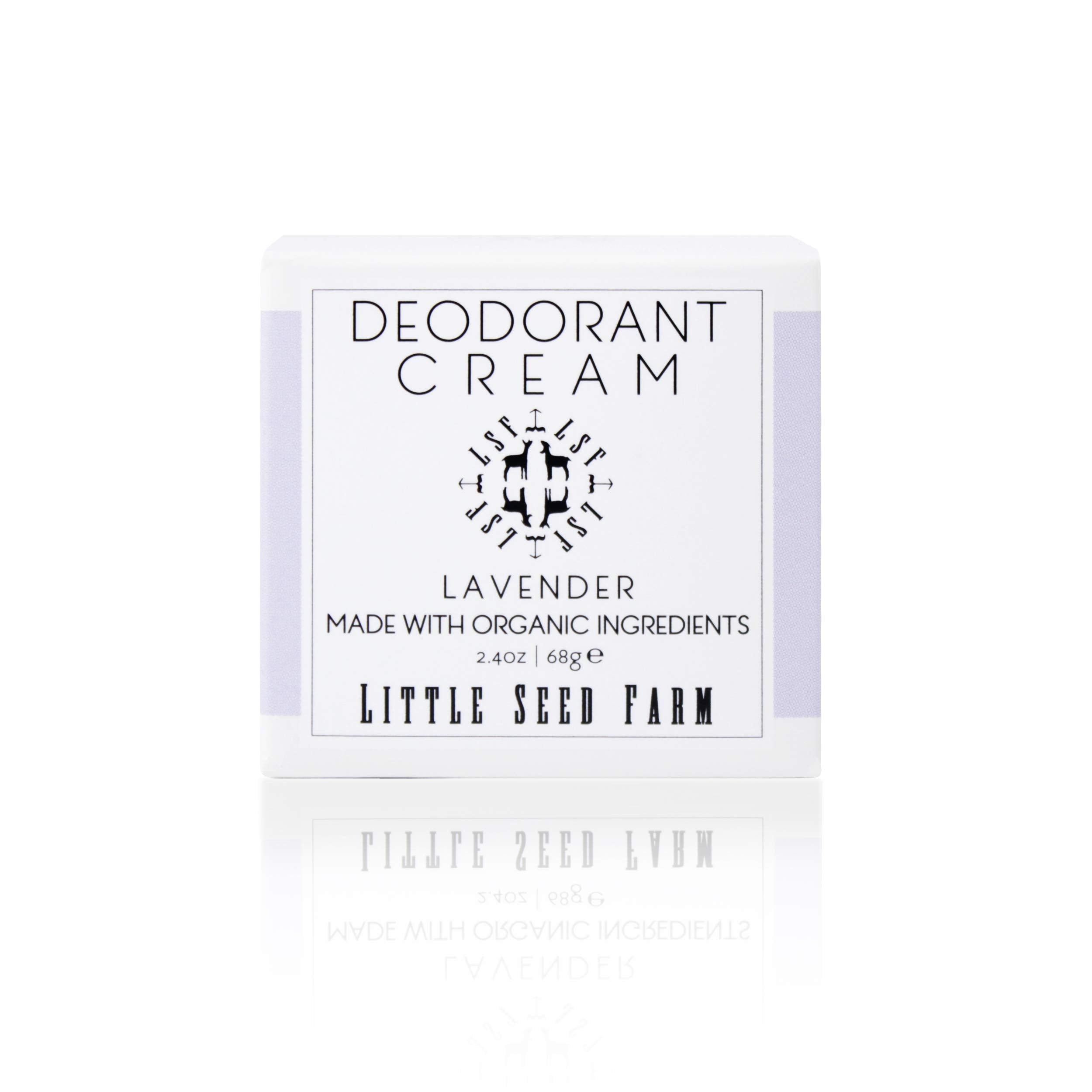 Little Seed Farm desodorante lavanda crema en pote, aroma suave para piel sensible.