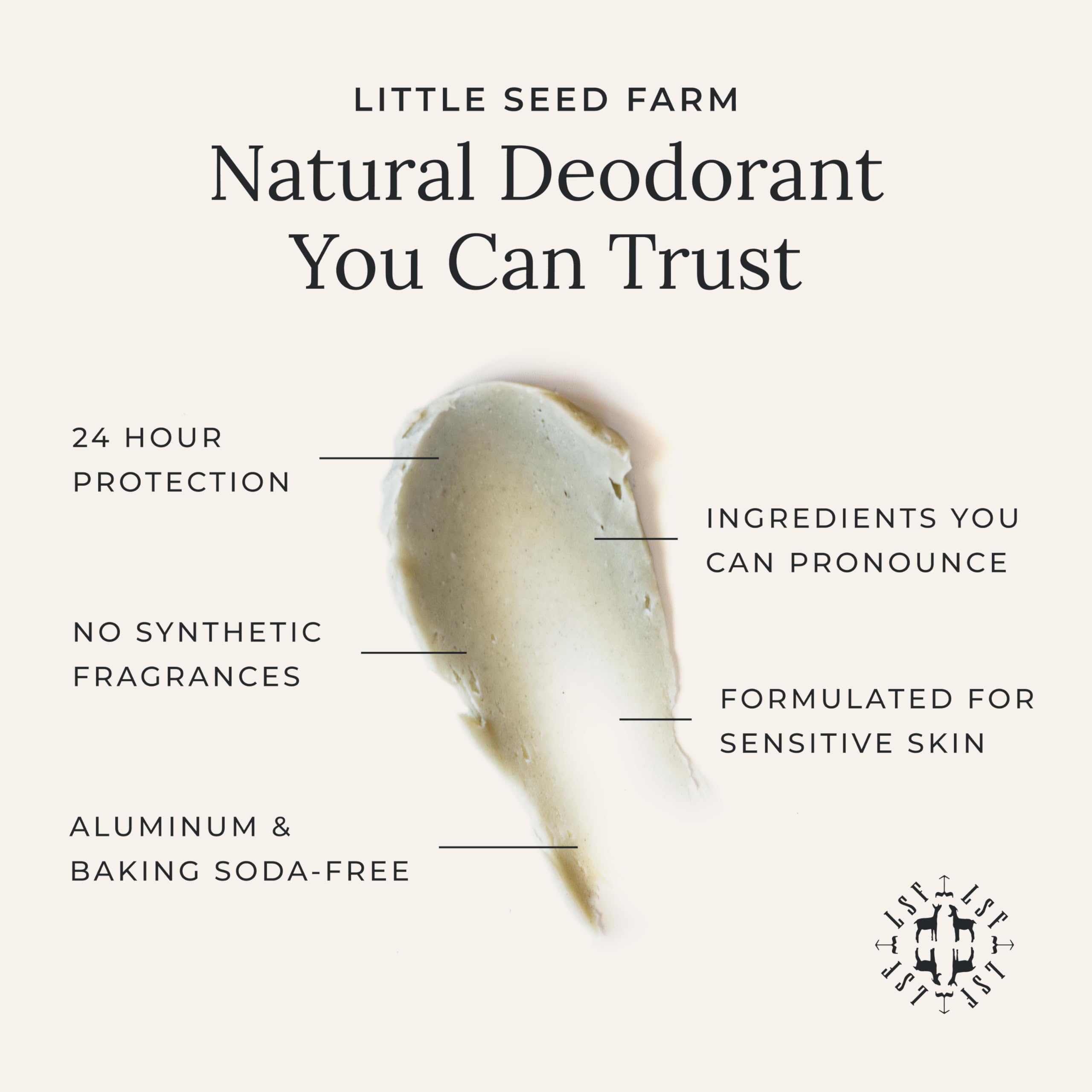 Desodorante crema Little Seed Farm loto azul para uso diario