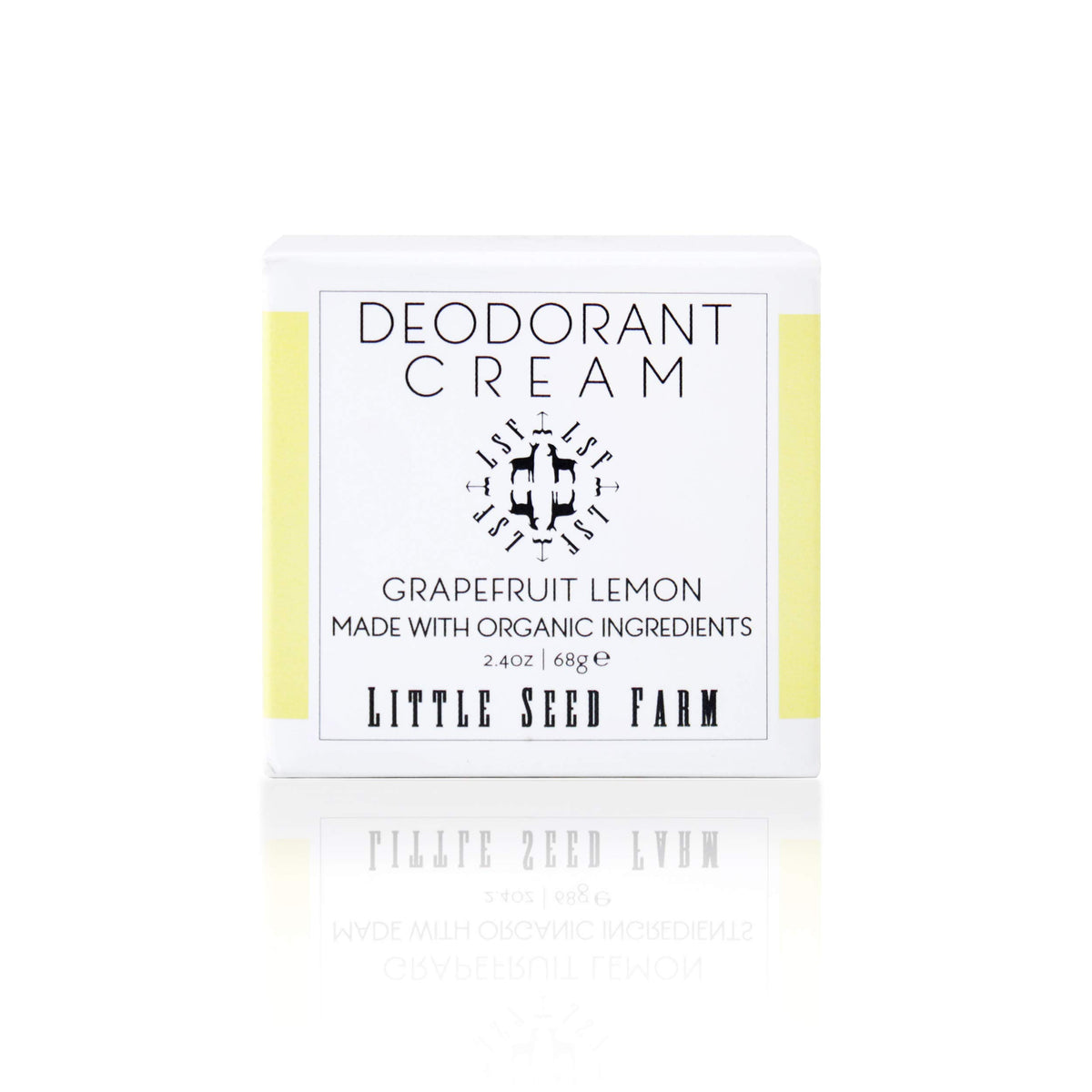 Desodorante crema Little Seed Farm pomelo limón en envase, aroma fresco para todo el día