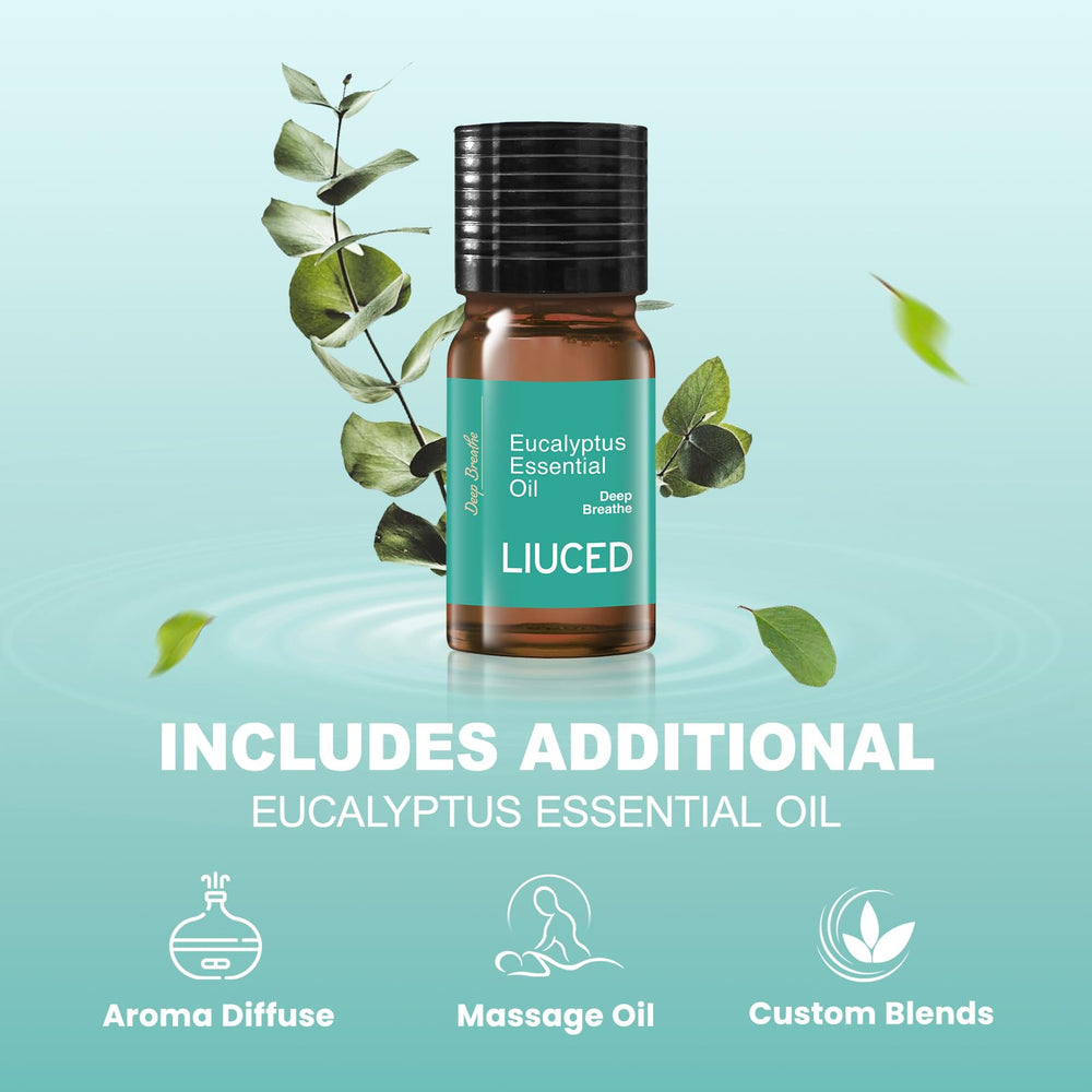 LIUCED aceite esencial eucalipto-5ml: aroma puro para respirar mejor