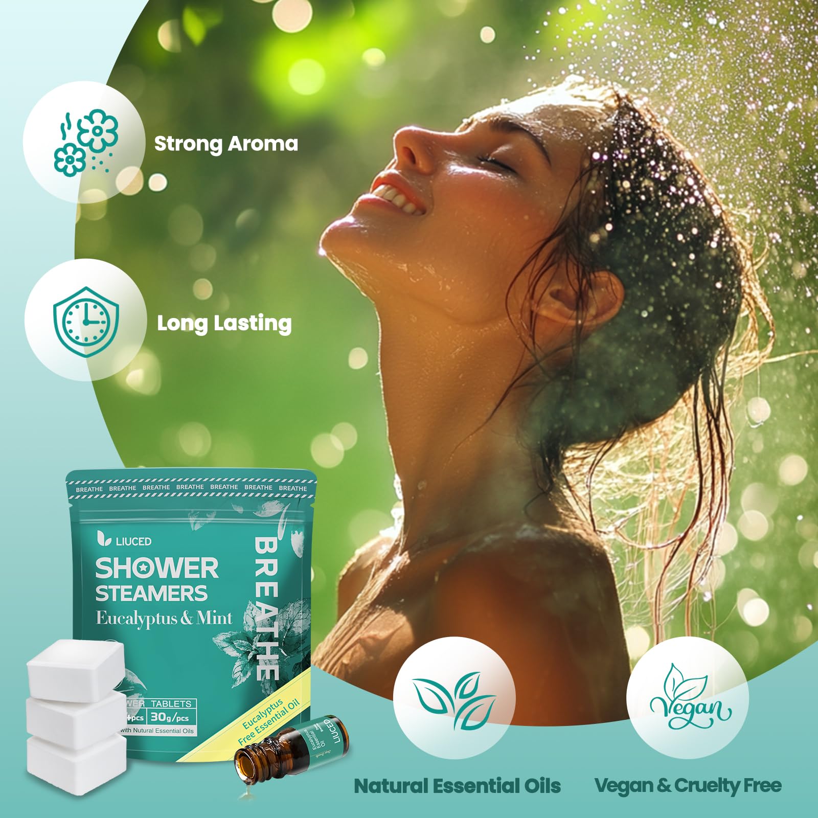 LIUCED conjunto vapores-ducha-regalo: regalo relajante para alguien especial