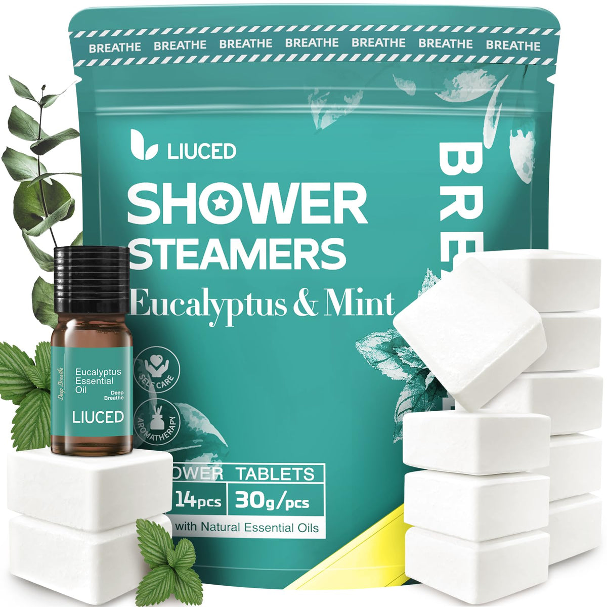LIUCED vapores ducha eucalipto-menta: aromaterapia revitalizante para empezar el día