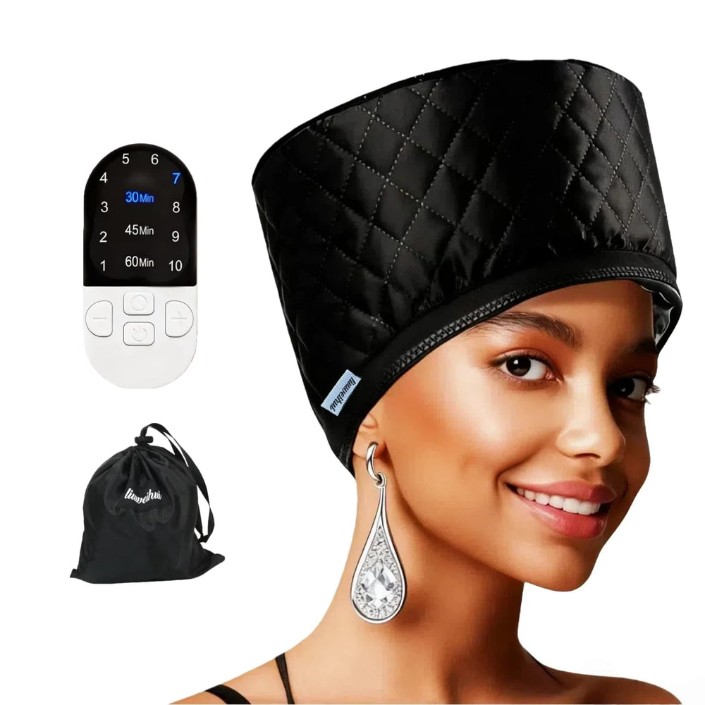 Cap-vapor Liuweihui para cabello natural facilita tratamientos profundos.