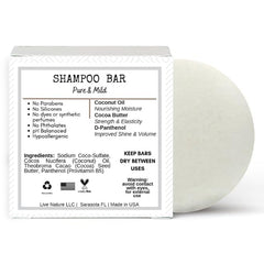 liv Nature Shampoo Bar sin fragancia en la mano, uso diario suave.
