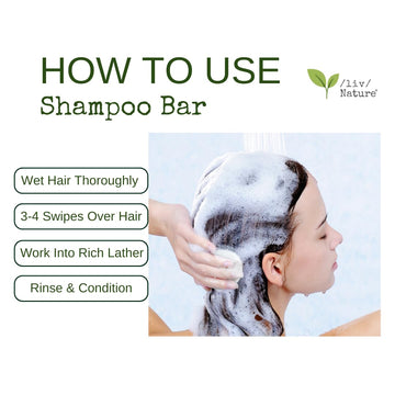 liv Nature Shampoo Bar con envase reciclable para reducir residuos.