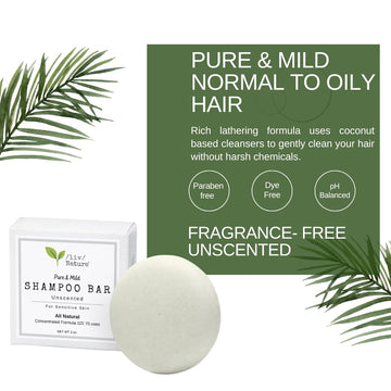 liv Nature Shampoo Bar apto para piel sensible, libre de fragancias.