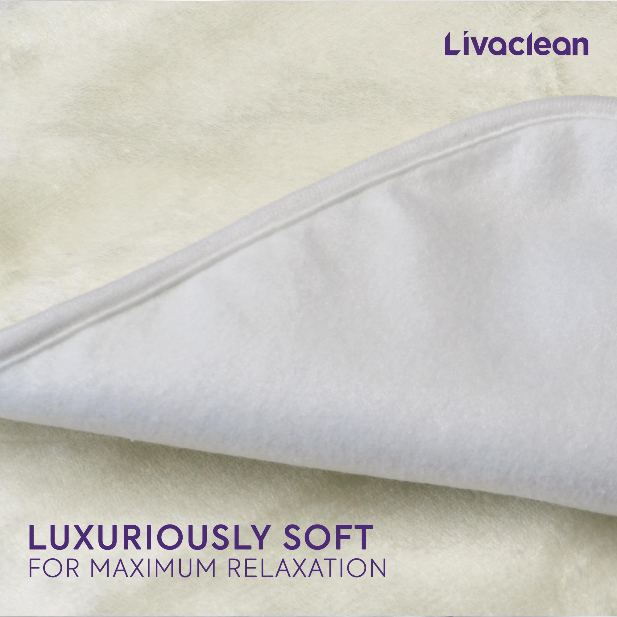 LivaClean cobertura de 71 x 31,5 pulgadas, calor uniforme en toda la superficie.