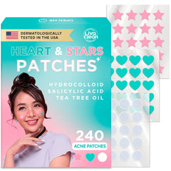 Parche LivaClean Corazon: tratamiento nocturno para granos con ácido salicílico.
