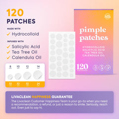 Livaclean parches acne: tamaños discretos para zonas faciales.