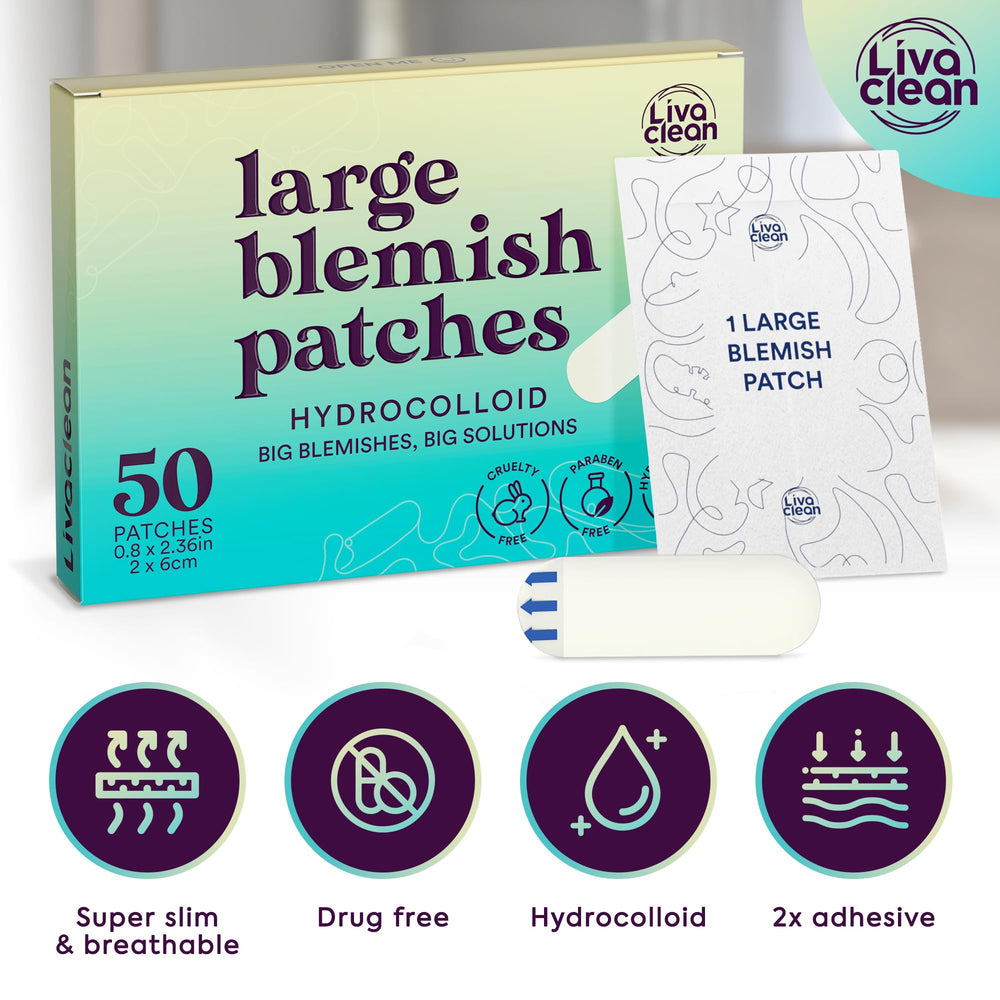 LivaClean parches transparentes XL, uso nocturno y discreto