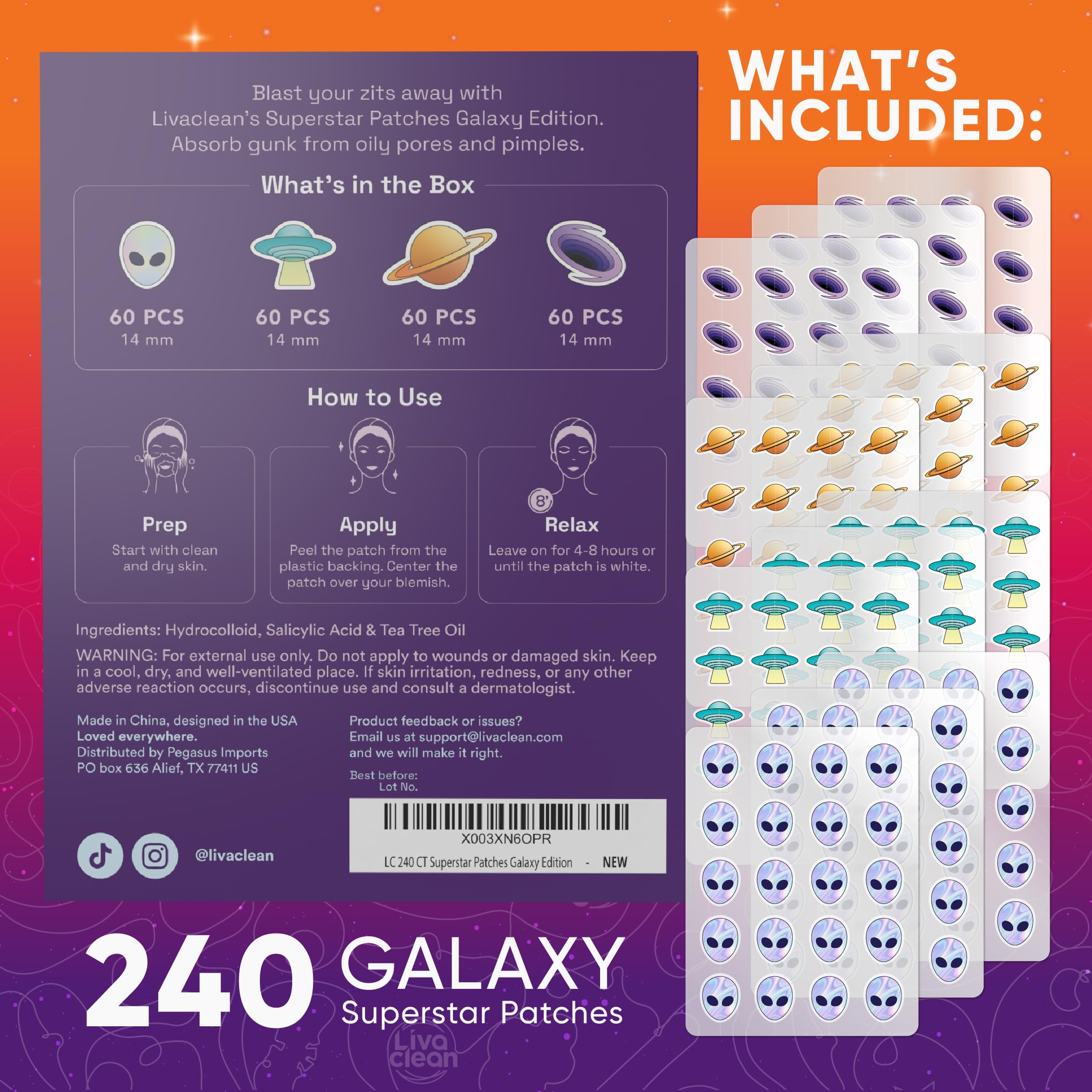 LivaClean star edition acne patches in colors offer discreet coverage and gentle adhesion.