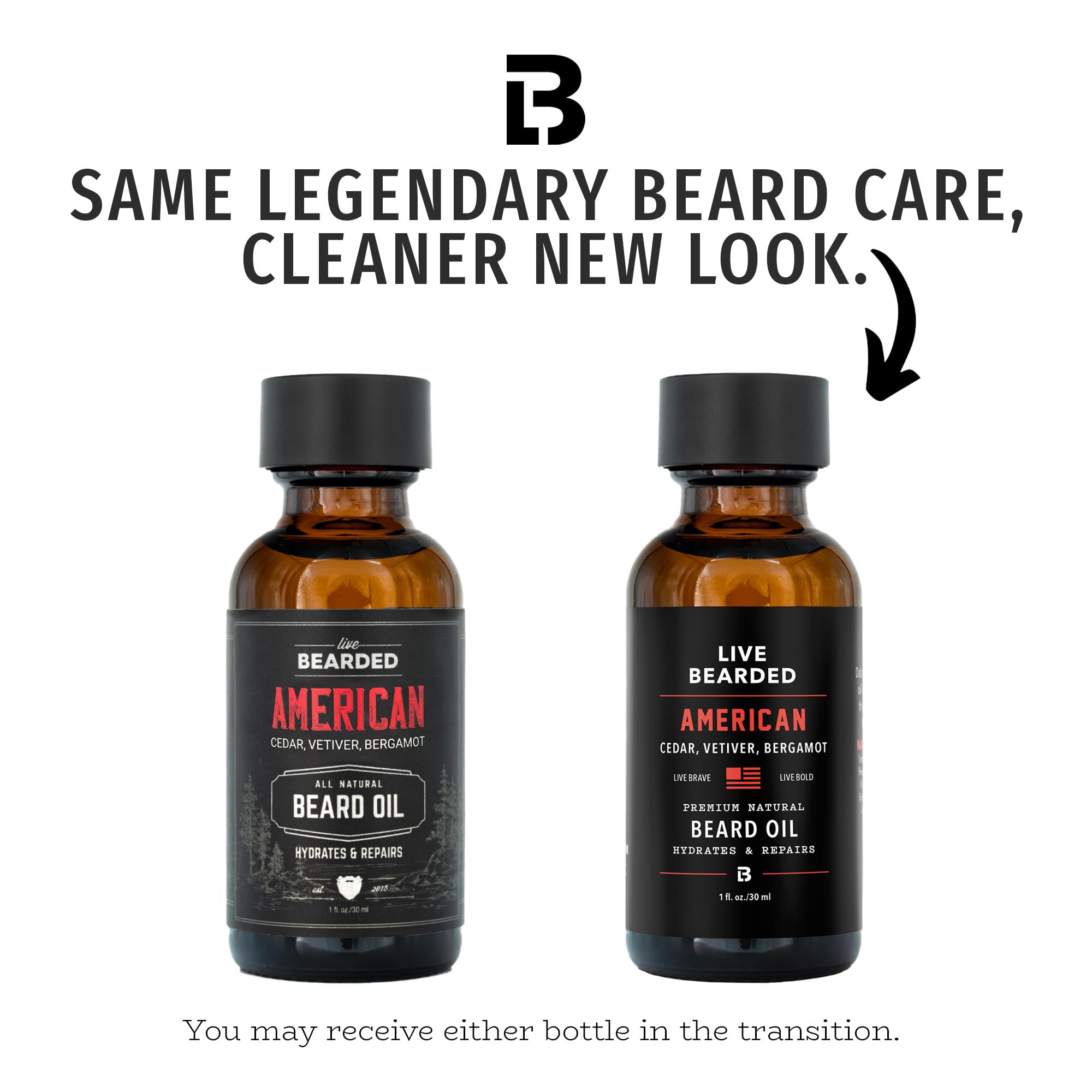 Live Bearded Aceite para Barba: etiqueta clara y de confianza