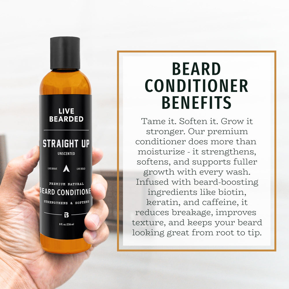Aplicación suave de Live Bearded para hidratación y flexibilidad de la barba.
