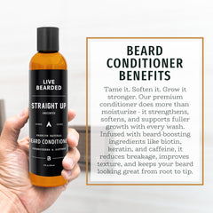 Aplicación suave de Live Bearded para hidratación y flexibilidad de la barba.