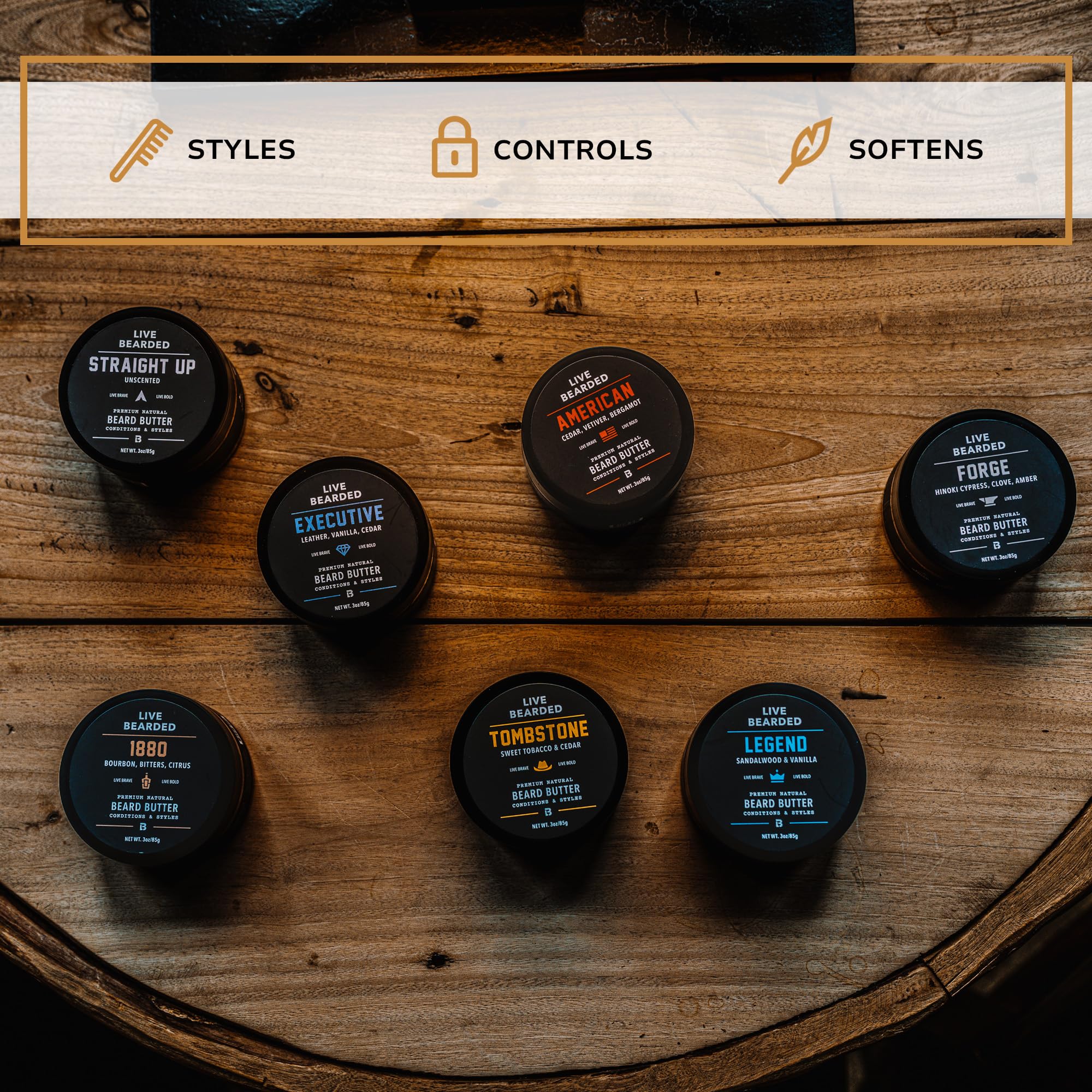 Aplicación diaria de Live Bearded para barba y suavidad