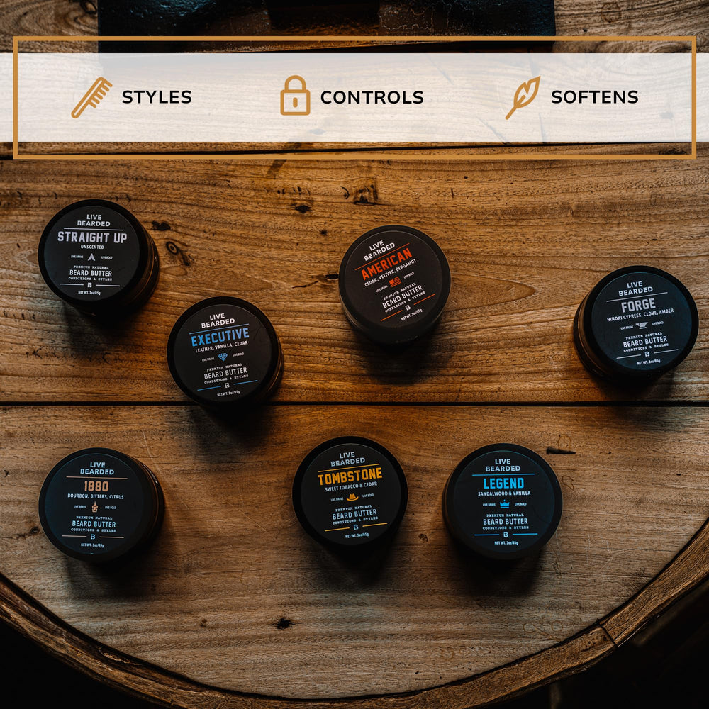 Aplicación diaria de Live Bearded para barba y suavidad