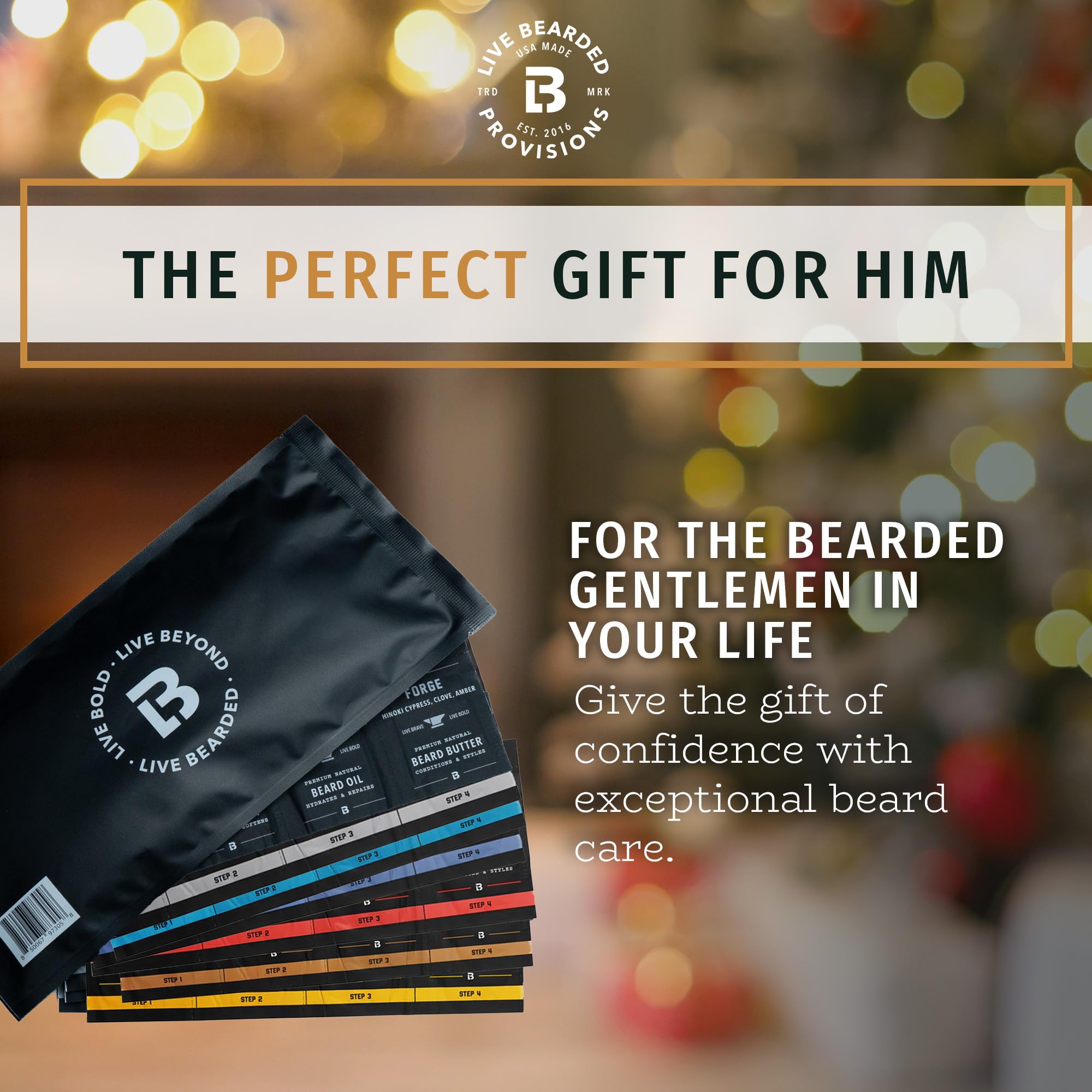 Live Bearded beard conditioner tube for detangling and smoothing.