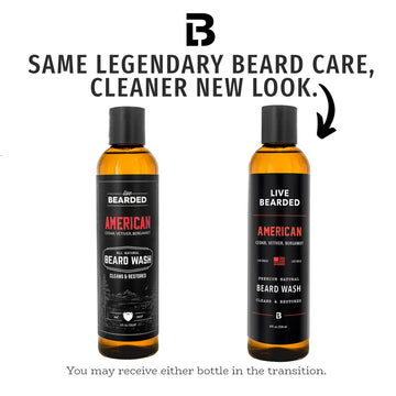 Live Bearded Beard Wash: composición con cedro, vetiver y bergamota para cuidado natural