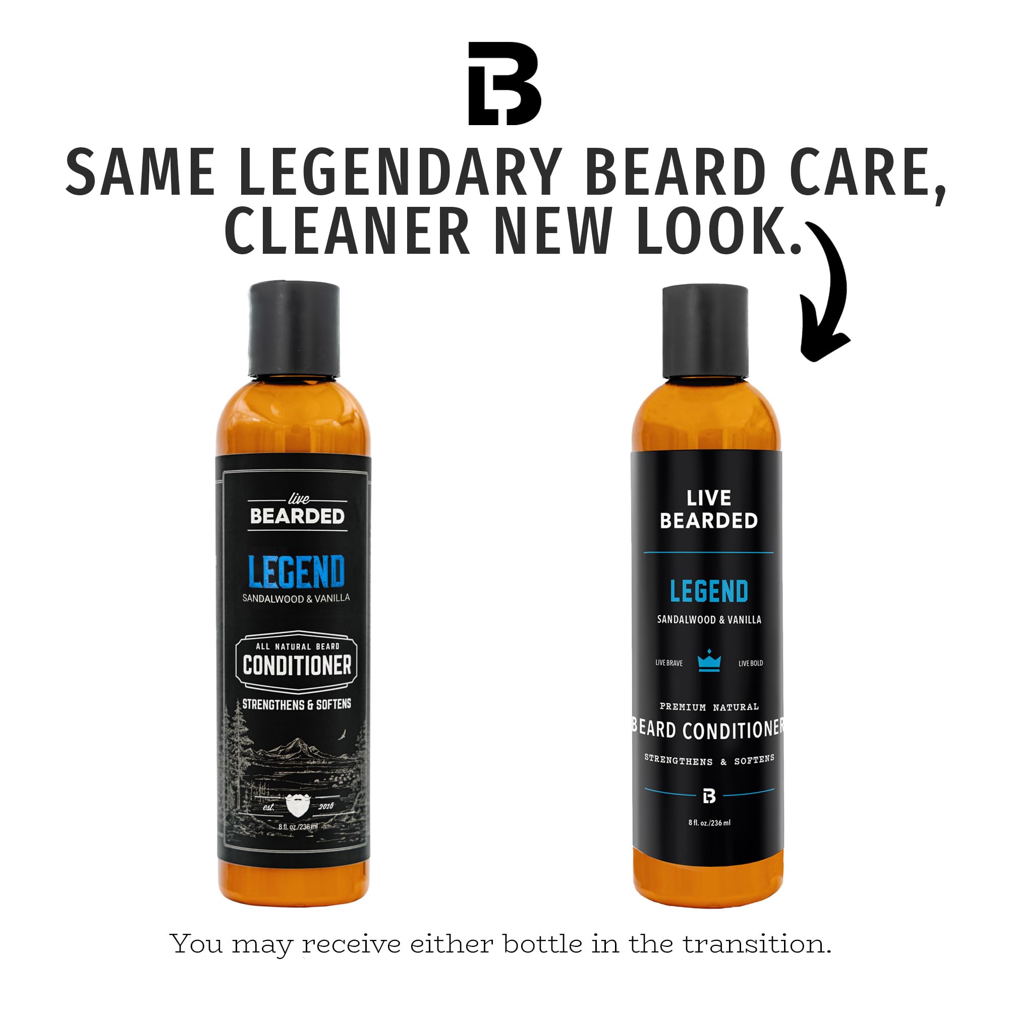 Live Bearded Condicionador para barba, aplicación fácil, barba suave al peinar.