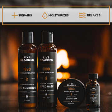 Live Bearded aceite para barba, nutrición que mejora el brillo natural.