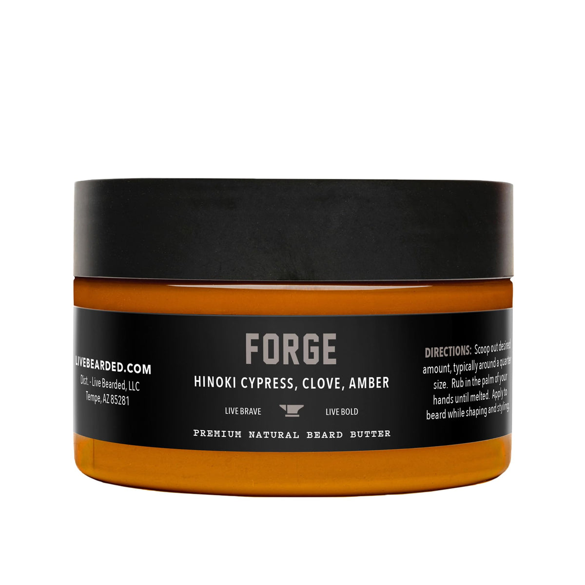 Live Bearded mantequilla para barba en tarro de 3 oz, hidratación profunda