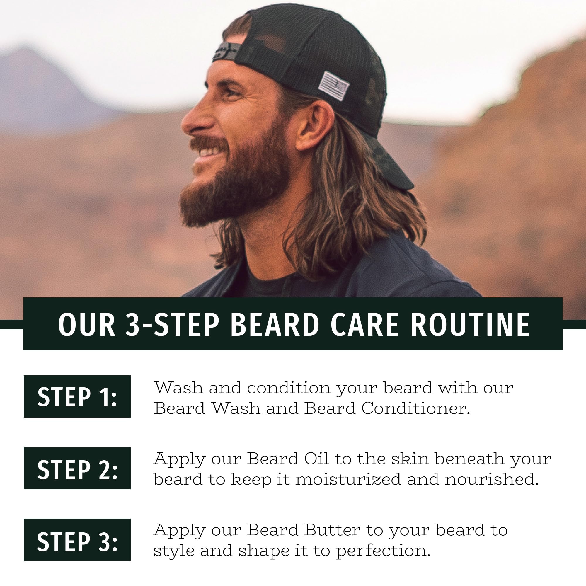 Rituel quotidien Live Bearded: usage simple pour barbe soignée.