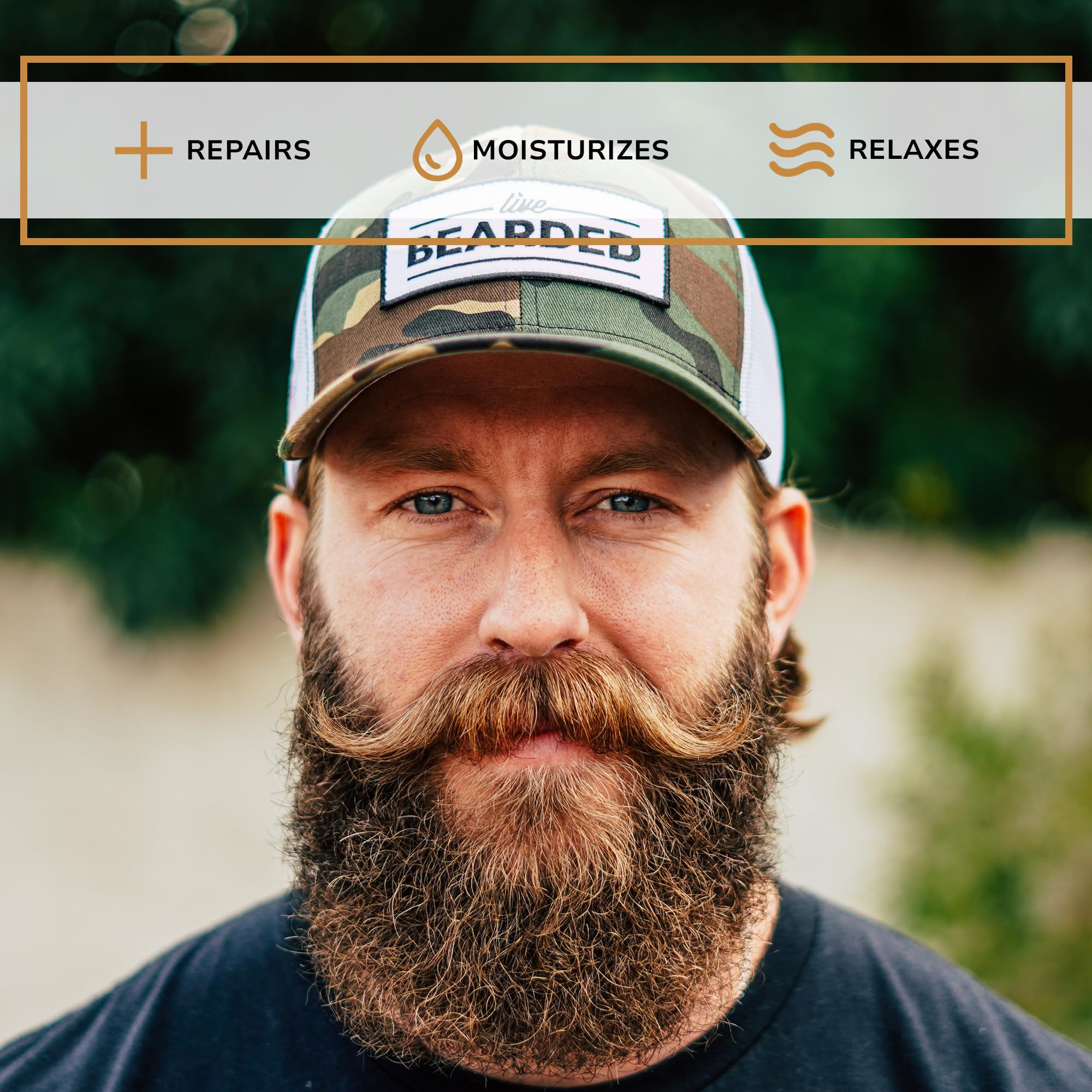 Live Bearded Tombstone empaque y kit, experiencia de grooming en casa.