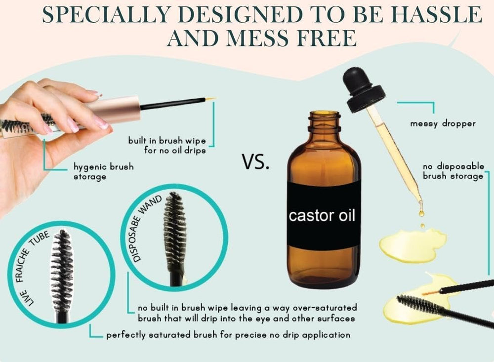Live Fraiche lash serum dual-end application enables precise lash and brow care