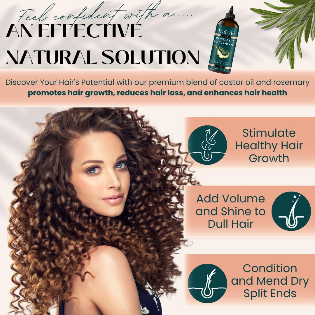 Live Fraiche textura espesa de aceite castor nutre cabello.
