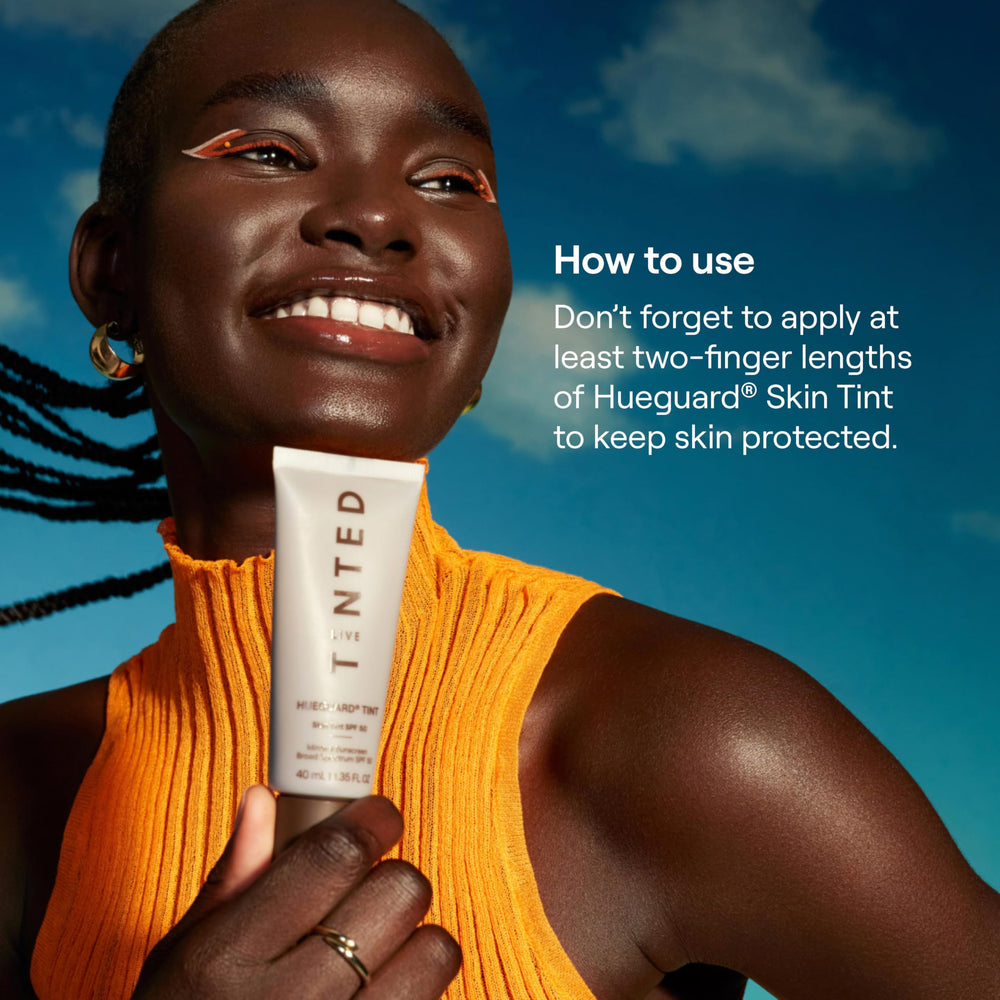 Live Tinted Hueguard Skin Tint SPF50 hidratación de larga duración.