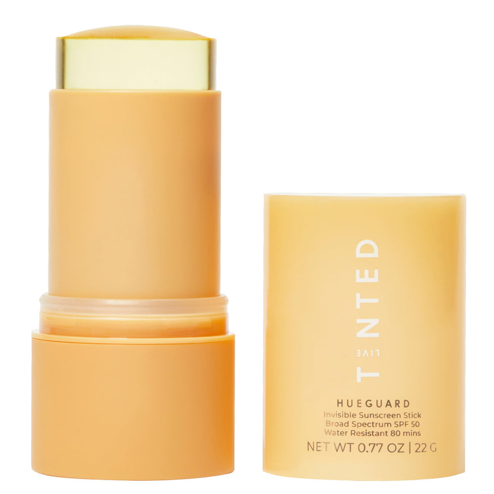 Bâton solaire Hueguard de Live Tinted appliqué sur le visage, protection pratique au quotidien
