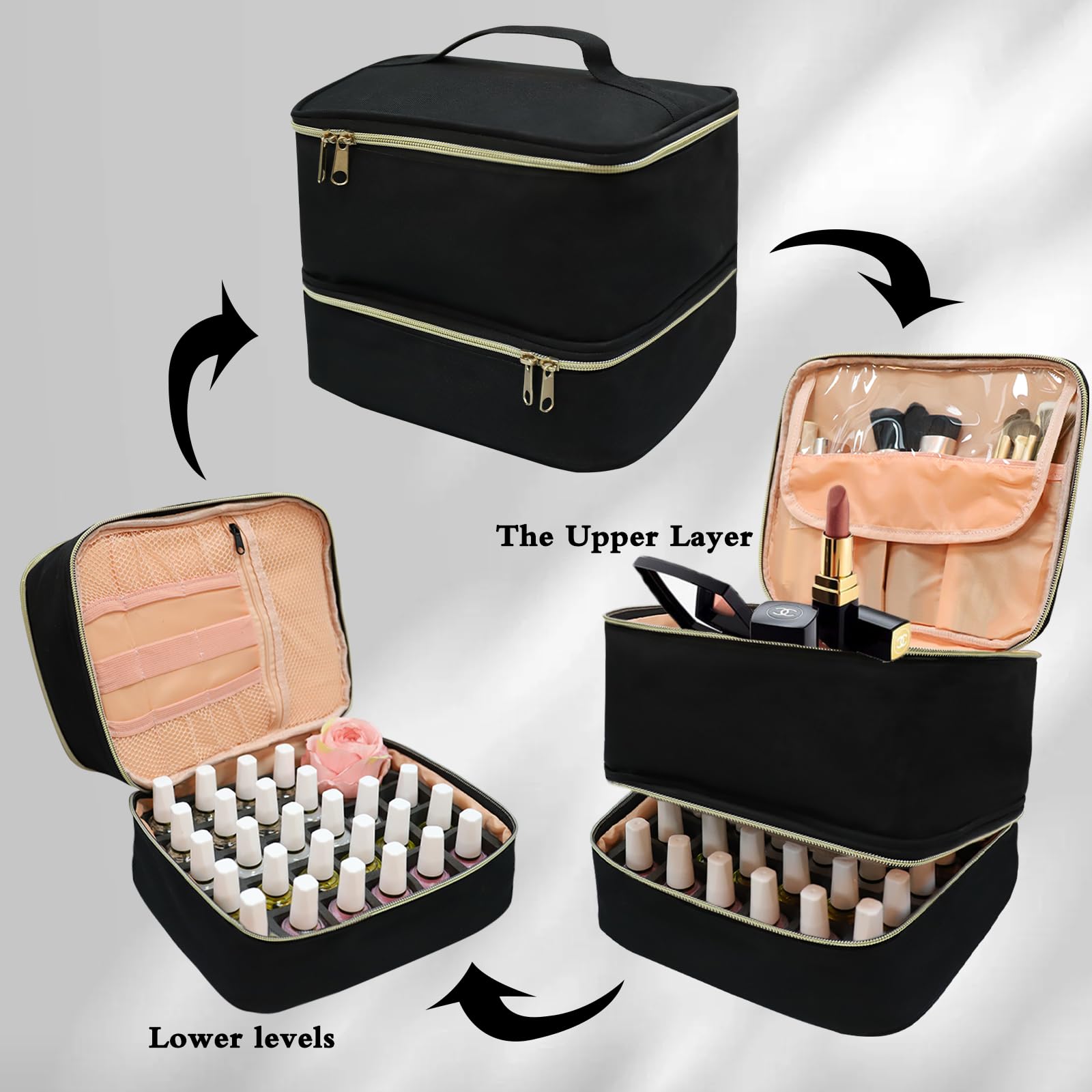 LIVEBAY bolsillos versátiles para herramientas y accesorios de uñas.