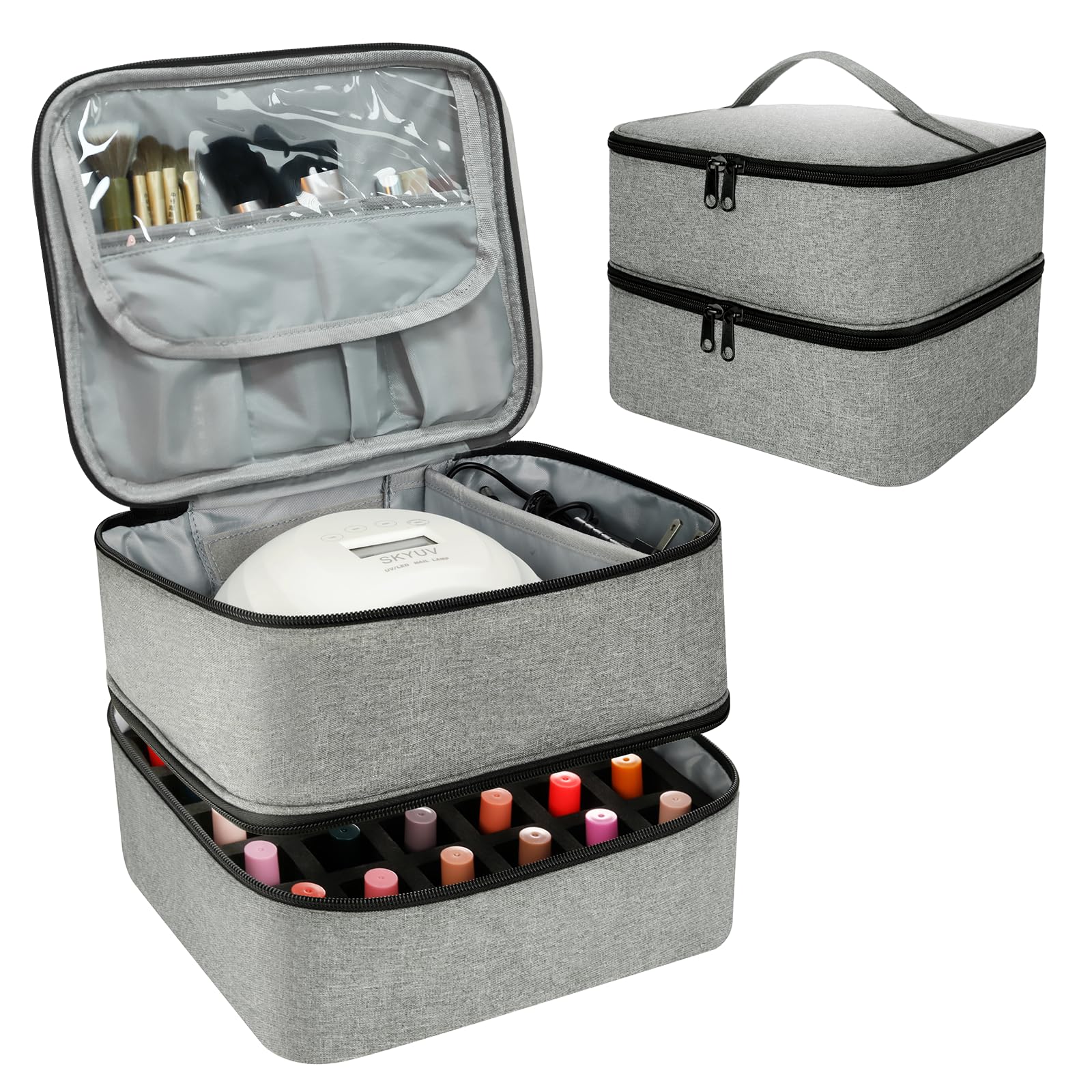 LIVEBAY organizador de esmaltes con 30 botellas, almacenamiento ordenado para casa o estudio.