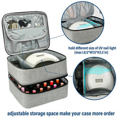 LIVEBAY organizador con lámpara UV-LED integrada, espacio práctico para áreas de manicura.