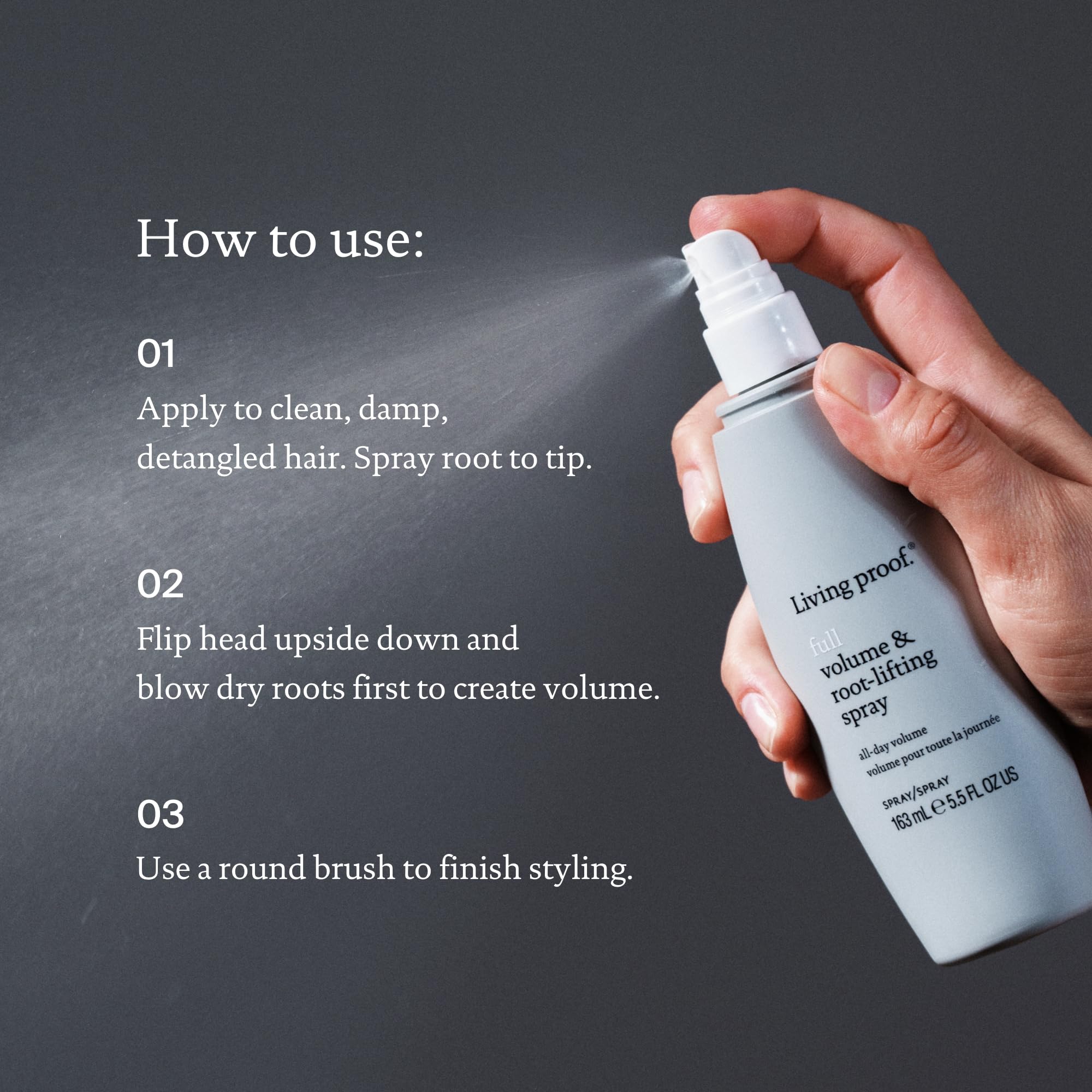 Living proof Absorption d'huile pour cheveux fins et styles frais.