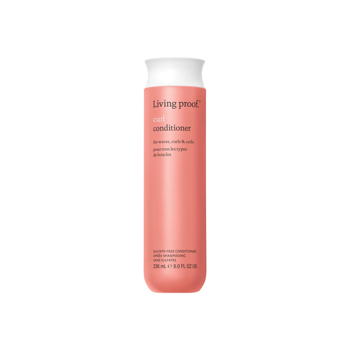 Living Proof Acondicionador para rizos, botella vertida, hidrata y facilita la distribución.