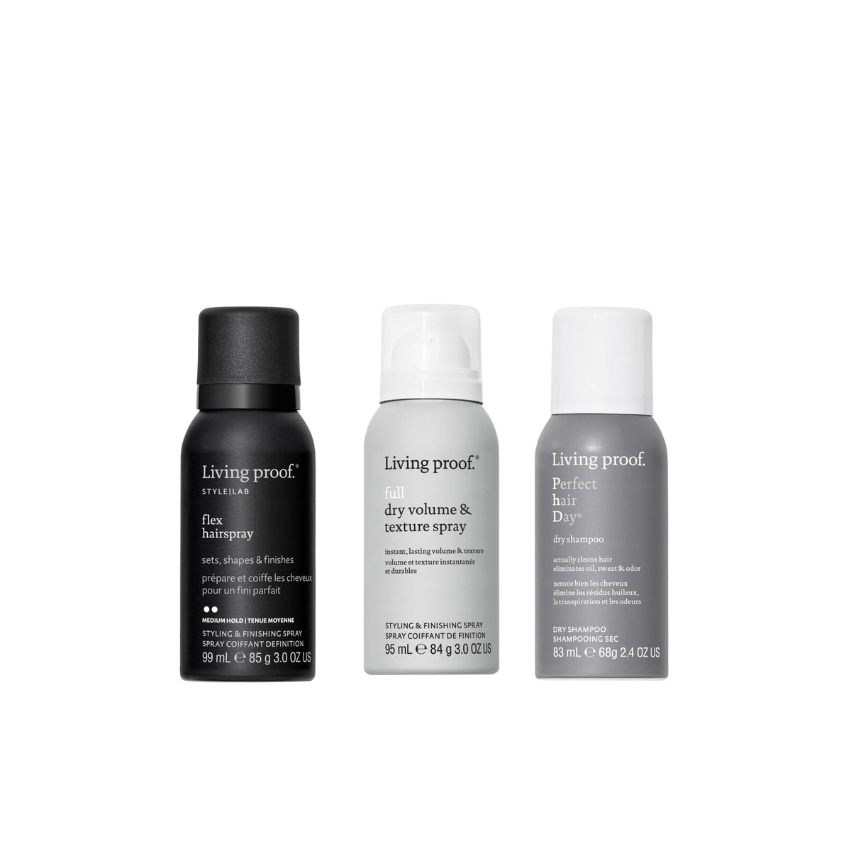 Living Proof ensemble-stylers-seche-format-voyage – coffret portable pour coiffer en déplacement