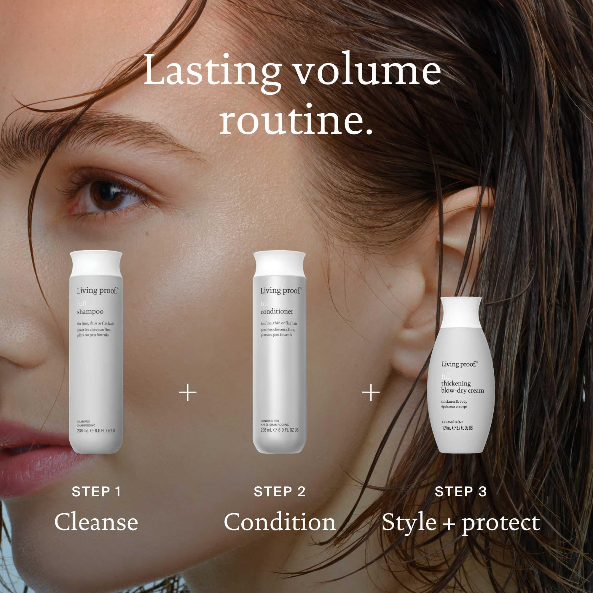 Living Proof Full Conditioner sin silicona cuida el color sin perder suavidad.