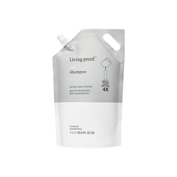 Living Proof Full Shampoo, botella frontal, aporta volumen al cabello fino.