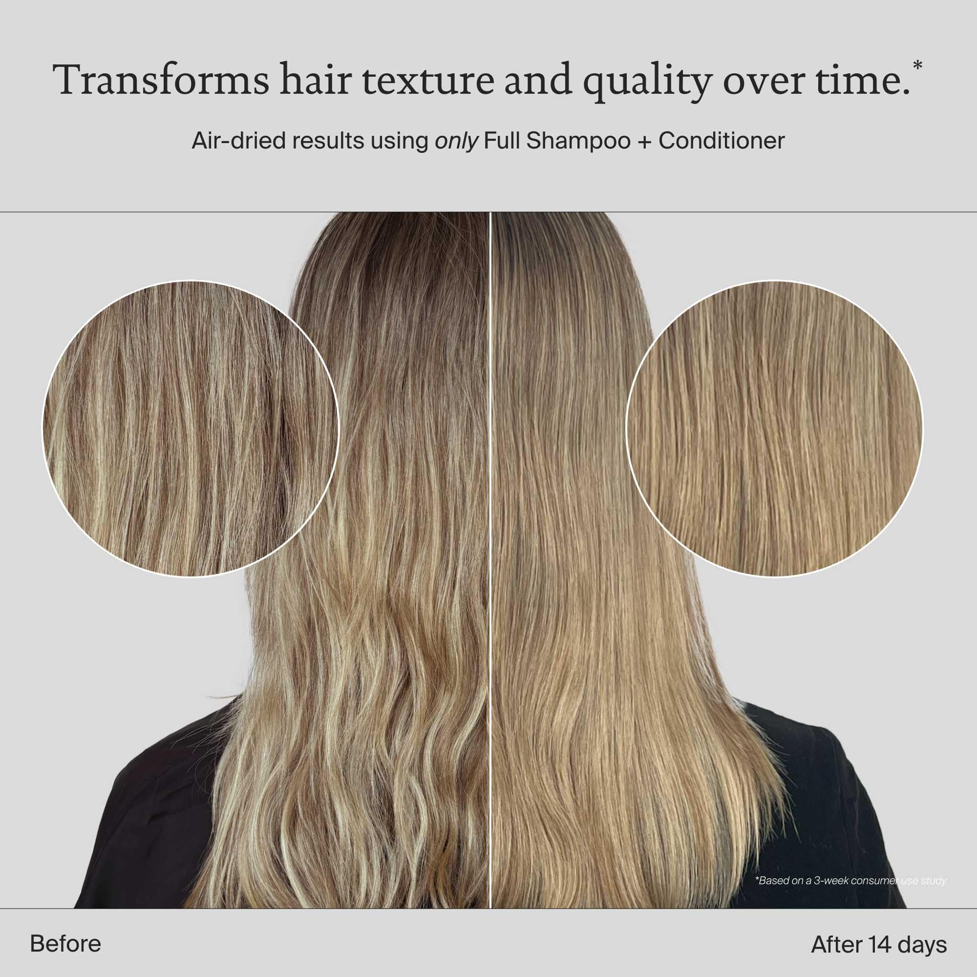 Living Proof Full Shampoo, cabello con volumen y plenitud tras el lavado.