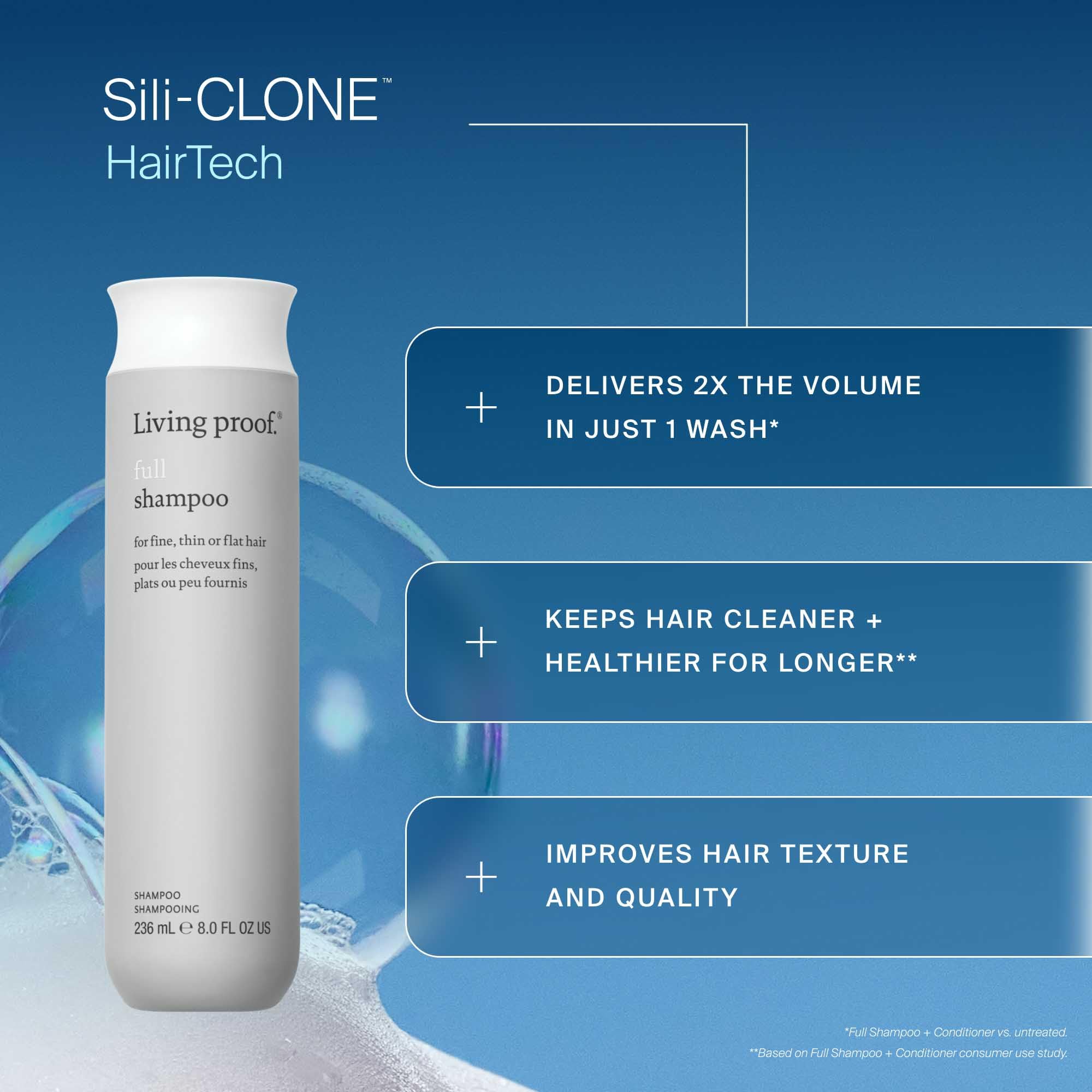 Living Proof Full Shampoo efecto-volumen, aporta cuerpo y movimiento al cabello.